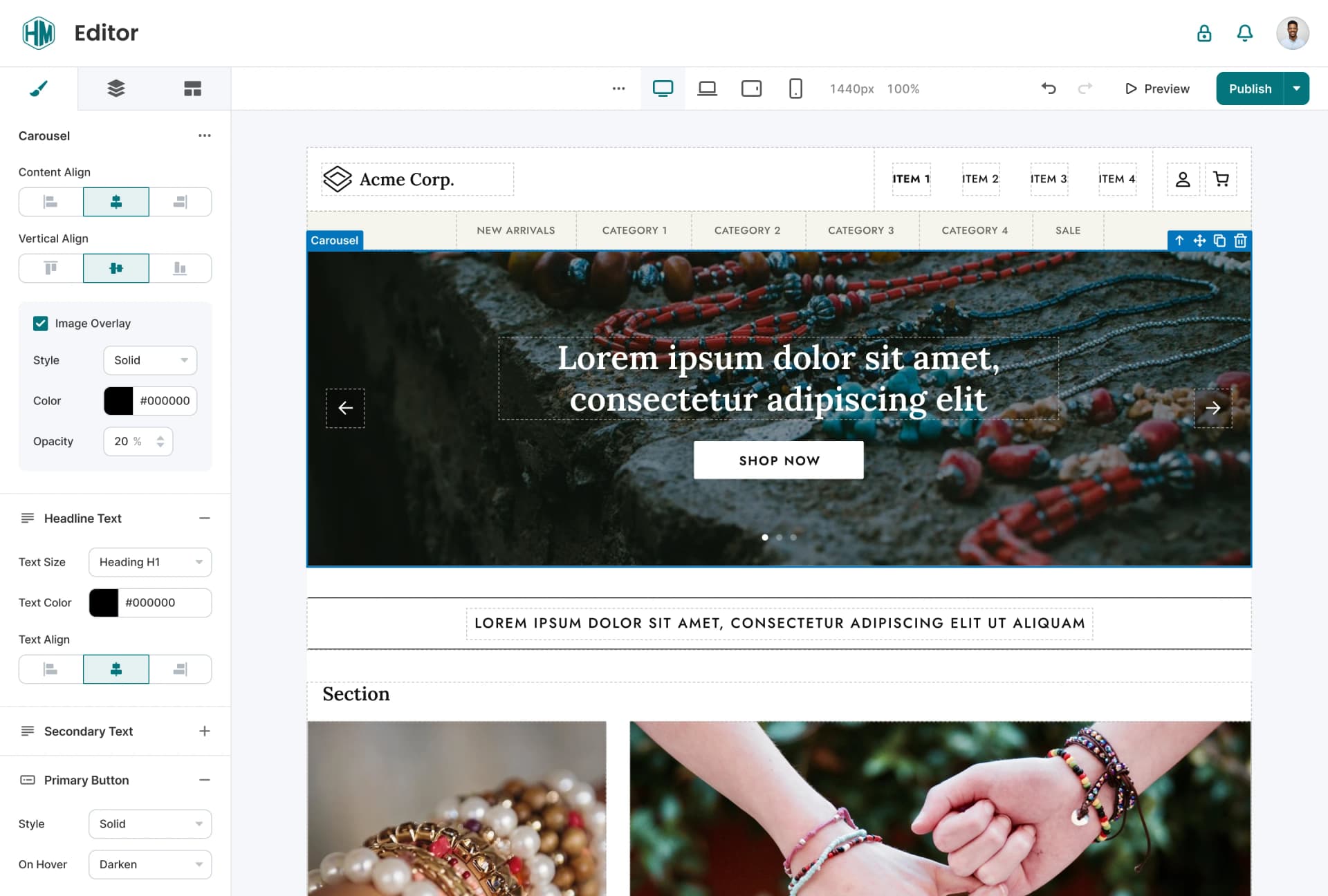 E-Commerce Editor